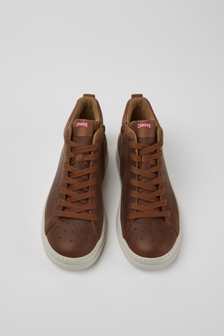 Exclusive Camper Runner Brown Leather Sneakers For Men