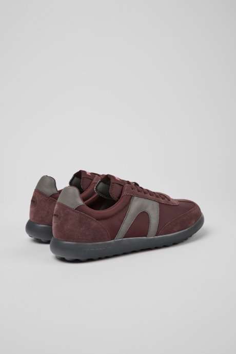 Camper Design Pelotas Xlite Burgundy And Gray Sneakers For Men