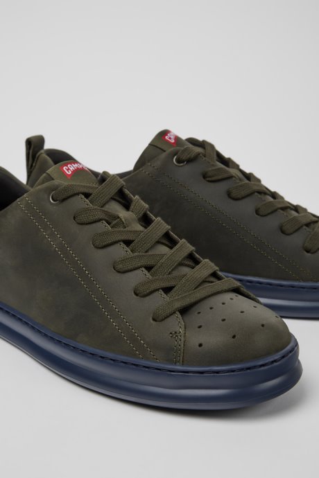 Runner Green Leather Sneakers For Men Camper New Arrivals