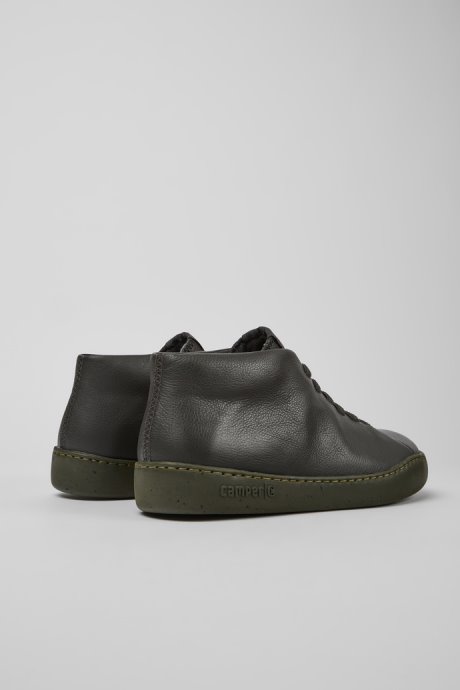 Peu Touring Gray Leather Sneakers For Men Camper New Arrivals