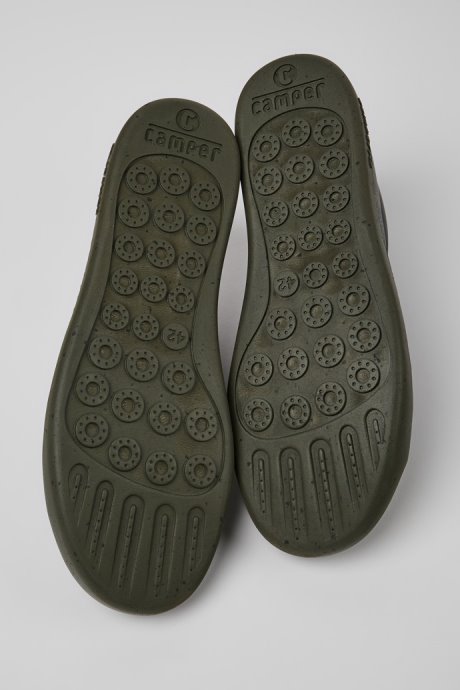 Peu Touring Gray Leather Sneakers For Men Camper New Arrivals