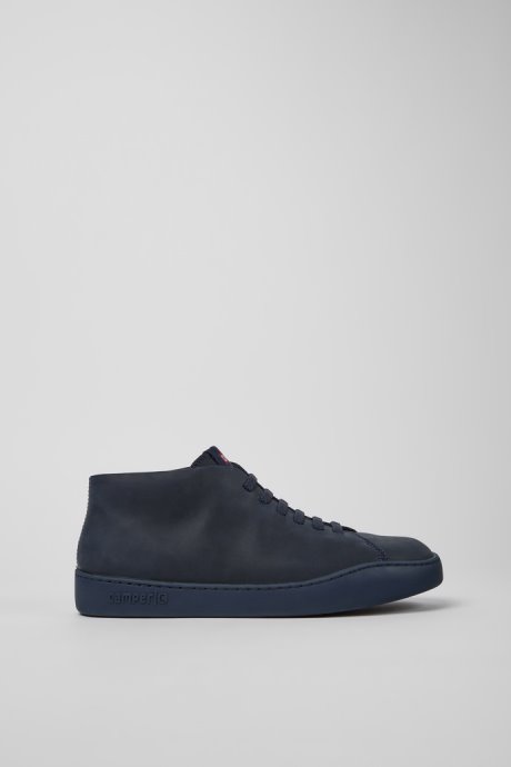 Camper Peu Touring Blue Leather Sneakers For Men New Arrivals