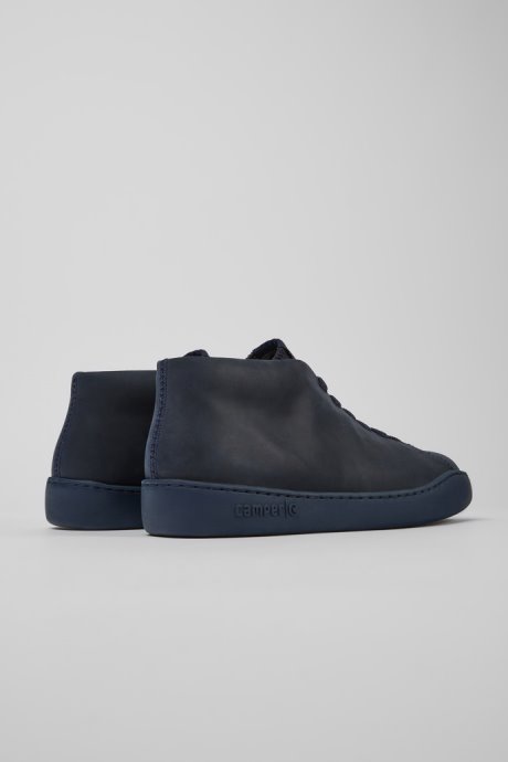 Camper Peu Touring Blue Leather Sneakers For Men New Arrivals