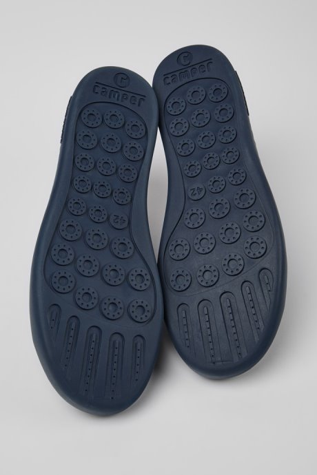 Camper Peu Touring Blue Leather Sneakers For Men New Arrivals