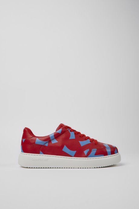 Design Runner K21 Red And Blue Printed Sneakers For Men Camper
