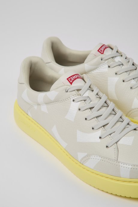 Camper Design Runner K21 White Leather Sneakers For Men