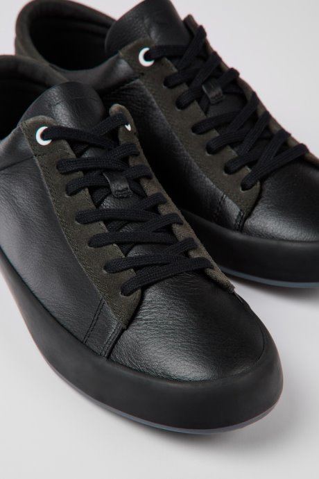 Camper Andratx Black Leather And Nubuck Sneakers For Men New Arrivals