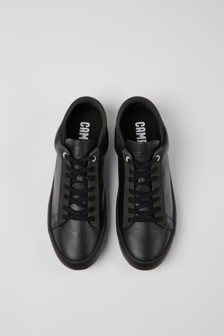 Camper Andratx Black Leather And Nubuck Sneakers For Men New Arrivals