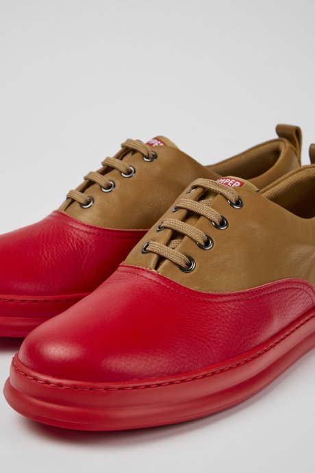 Runner Brown And Red Leather Sneakers For Men Camper New Arrivals