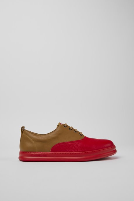 Runner Brown And Red Leather Sneakers For Men Camper New Arrivals