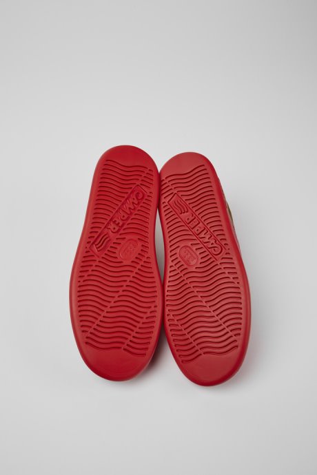 Runner Brown And Red Leather Sneakers For Men Camper New Arrivals