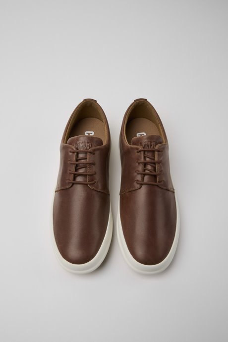 Camper Chasis Brown Leather Shoes For Men New Arrivals