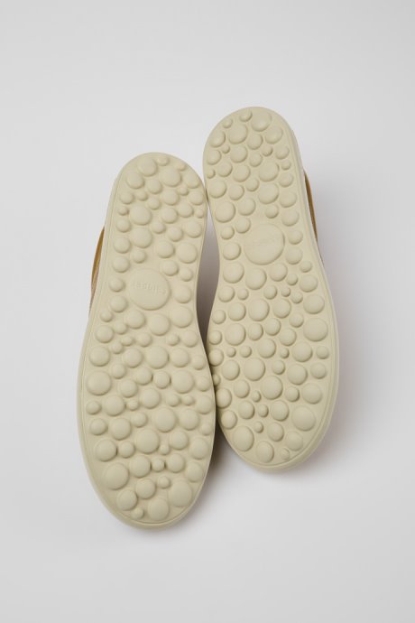 Design Pelotas Xlite Brown And Beige Leather Sneakers For Men Camper