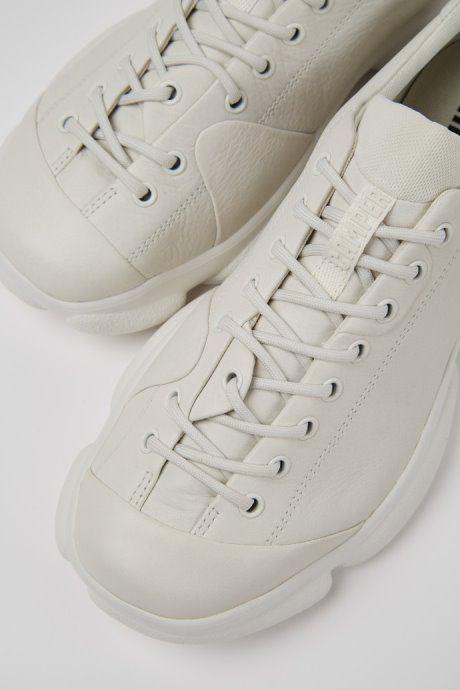 Camper Design Karst White Leather Shoes For Men