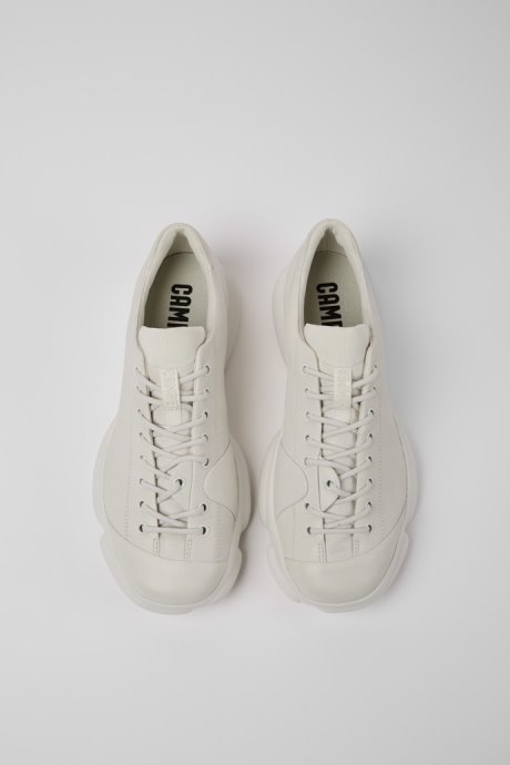 Camper Design Karst White Leather Shoes For Men