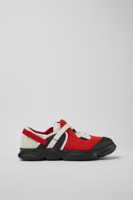 Exclusive Camper Karst White Black And Red Textile Shoes For Men