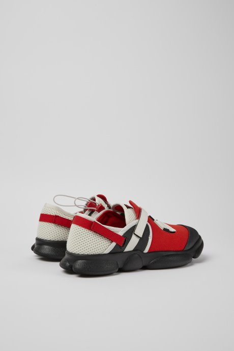 Exclusive Camper Karst White Black And Red Textile Shoes For Men