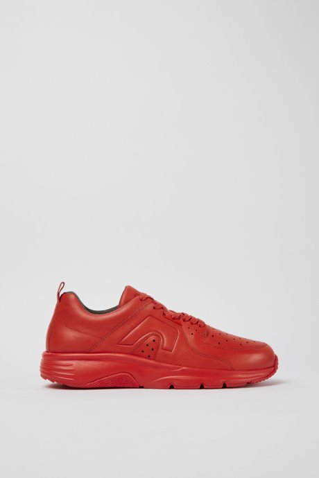 Camper Drift Red Leather Sneakers For Men New Arrivals