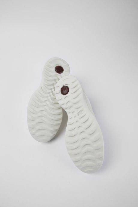 Design Twins Cream And White Leather Lace-Up Sneakers Camper