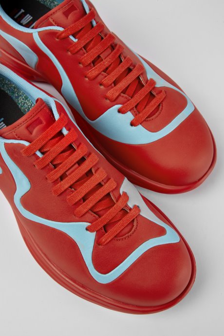 Twins Red And Turquoise Leather Lace-Up Sneakers Exclusive Camper