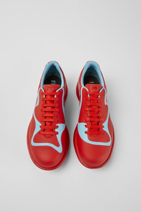Twins Red And Turquoise Leather Lace-Up Sneakers Exclusive Camper