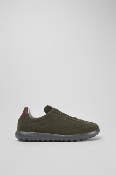 Design Pelotas Xlite Green Suede Sneakers For Men Camper