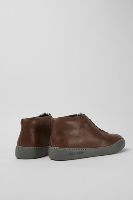 Peu Touring Brown Leather Men's Sneakers Exclusive Camper