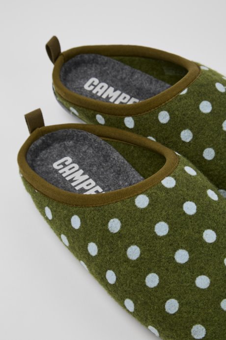 Camper Wabi Green And Blue Wool Men's Slippers New Arrivals