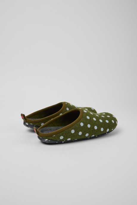 Camper Wabi Green And Blue Wool Men's Slippers New Arrivals