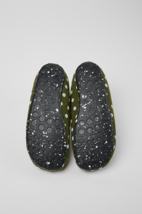 Camper Wabi Green And Blue Wool Men's Slippers New Arrivals