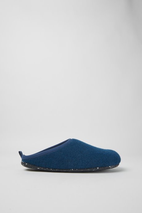 Wabi Blue Wool Men's Slippers Exclusive Camper