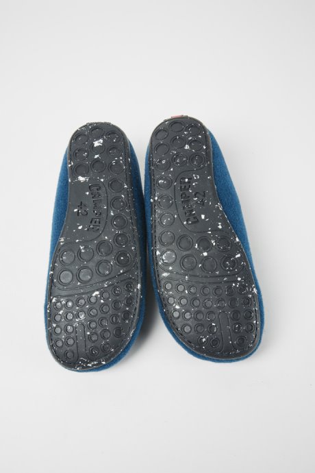 Wabi Blue Wool Men's Slippers Exclusive Camper