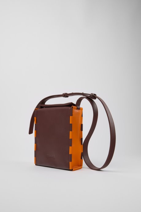 Camper Design Tie Bags Burgundy And Orange Crossbody Bag
