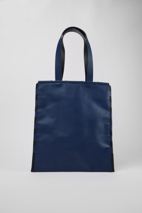 Tie Bags Blue And Black Flat Tote Bag Camper New Arrivals