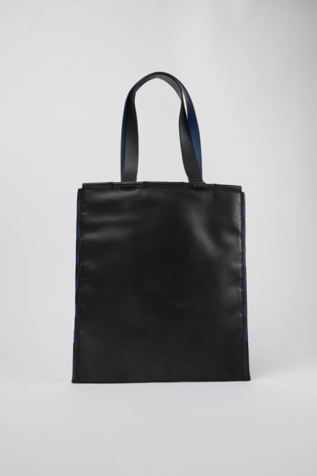 Tie Bags Blue And Black Flat Tote Bag Camper New Arrivals