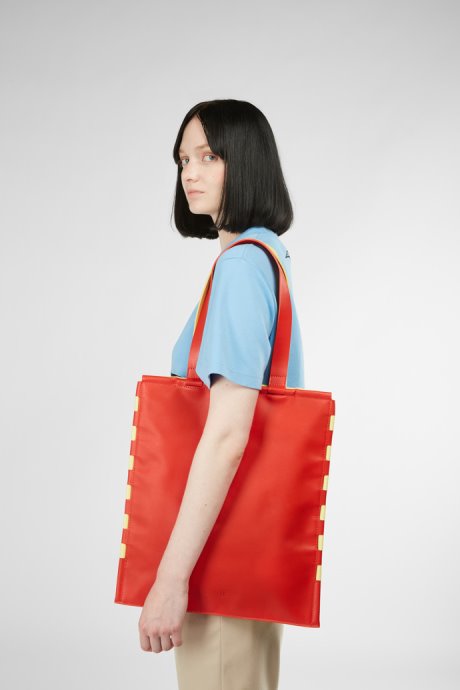 Camper Tie Bags Red And Yellow Flat Tote Bag New Arrivals