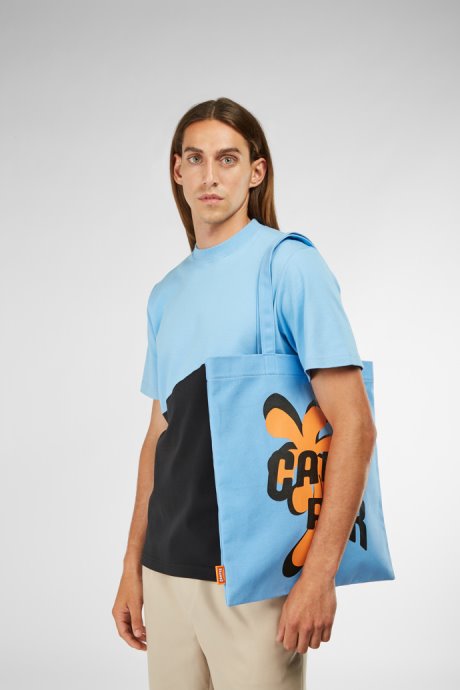 Design Conmigo Blue Orange And Black Tote Bag Camper