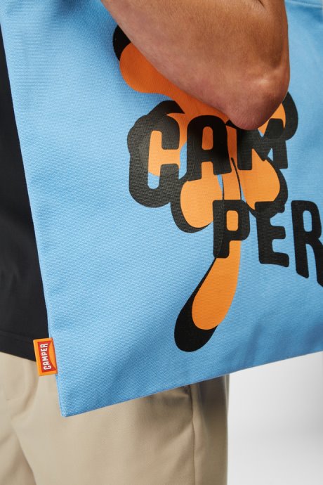 Design Conmigo Blue Orange And Black Tote Bag Camper