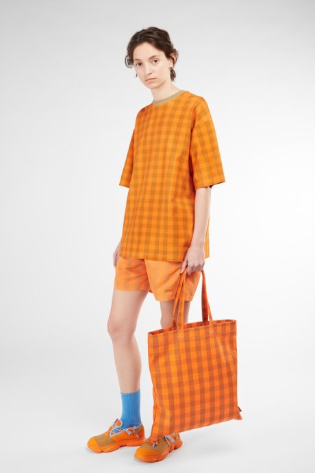 Camper Design Conmigo Orange And Beige Tote Bag
