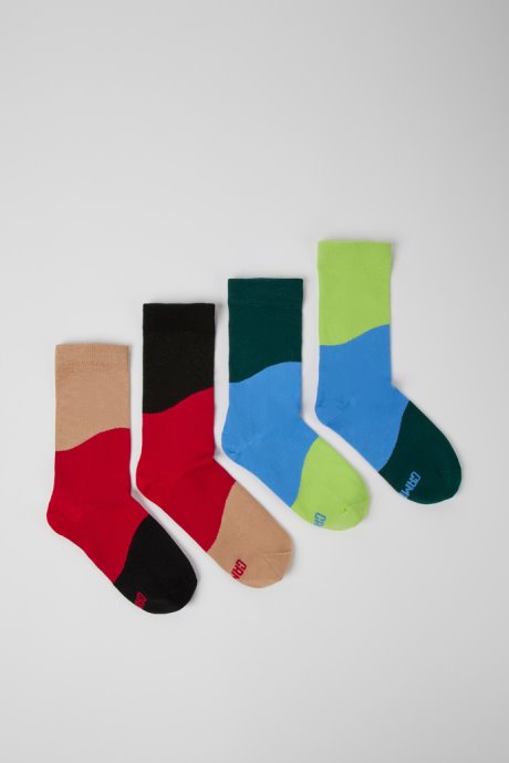 Odd Socks Pack Four Pair Pack Of Long Multicolored Socks Exclusive Camper