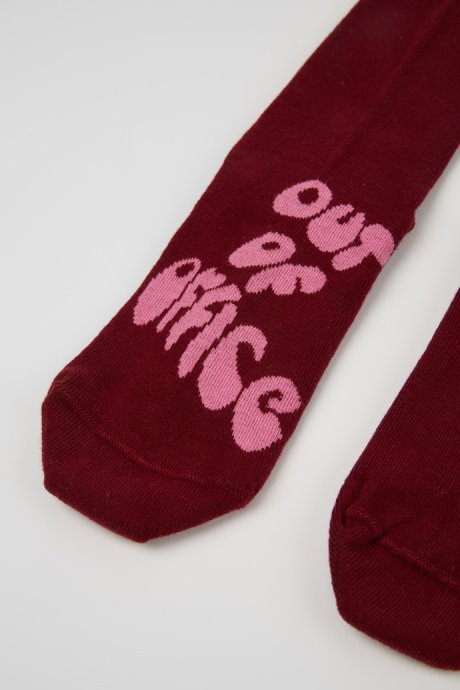 Camper Design Out Of Office Burgundy And Pink Socks