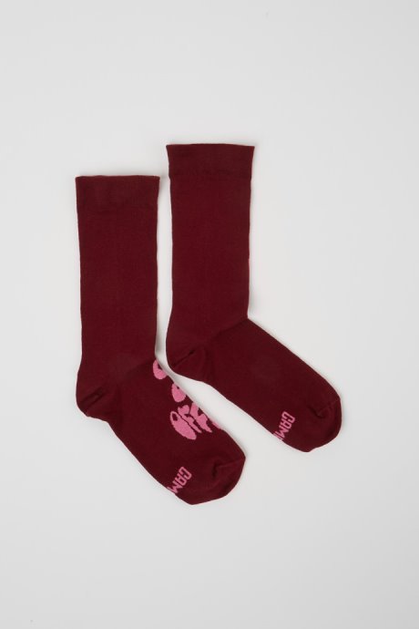 Camper Design Out Of Office Burgundy And Pink Socks
