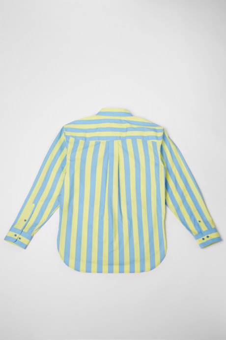 Exclusive Camper Shirt Blue And Yellow Striped Unisex Shirt