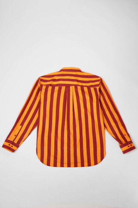 Camper Shirt Burgundy And Orange Striped Unisex Shirt New Arrivals