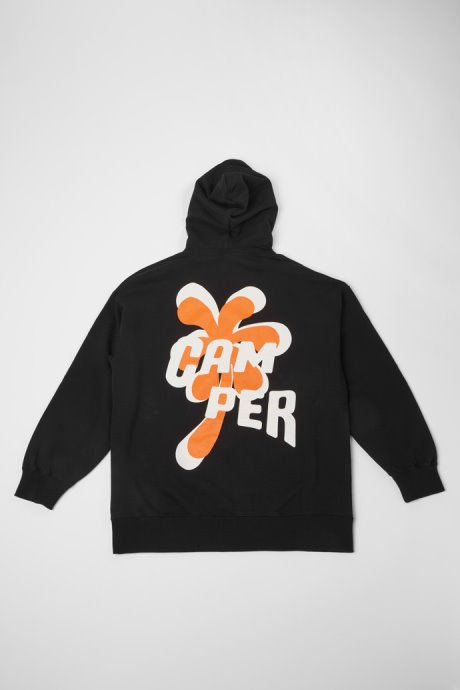 Hoodie Black And Orange Printed Unisex Hoodie Camper New Arrivals
