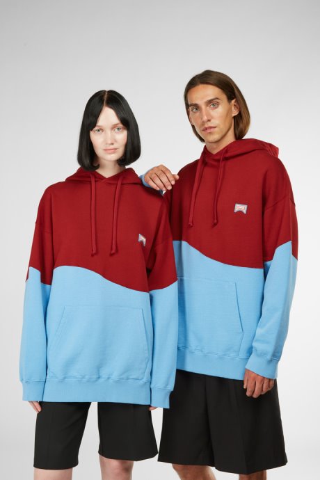 Camper Hoodie Burgundy And Blue Unisex Hoodie New Arrivals