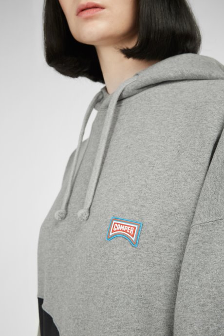 Hoodie Grey And Black Unisex Hoodie Camper New Arrivals