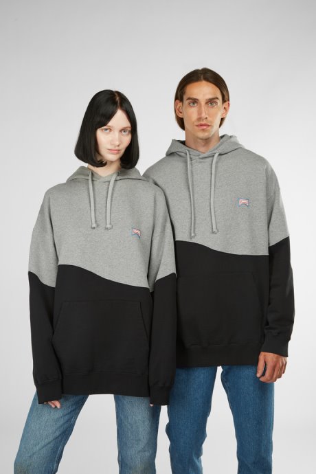 Hoodie Grey And Black Unisex Hoodie Camper New Arrivals