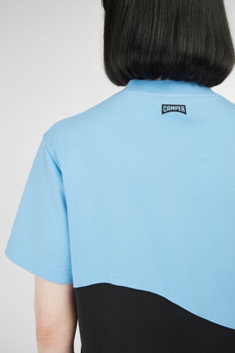 Camper Design T-Shirt Blue And Black Unisex T-Shirt