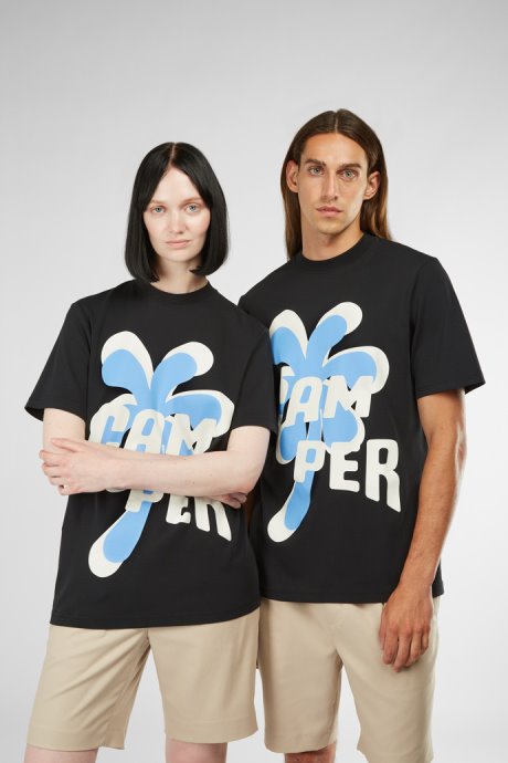 Design T-Shirt Black And Blue Printed Unisex T-Shirt Camper